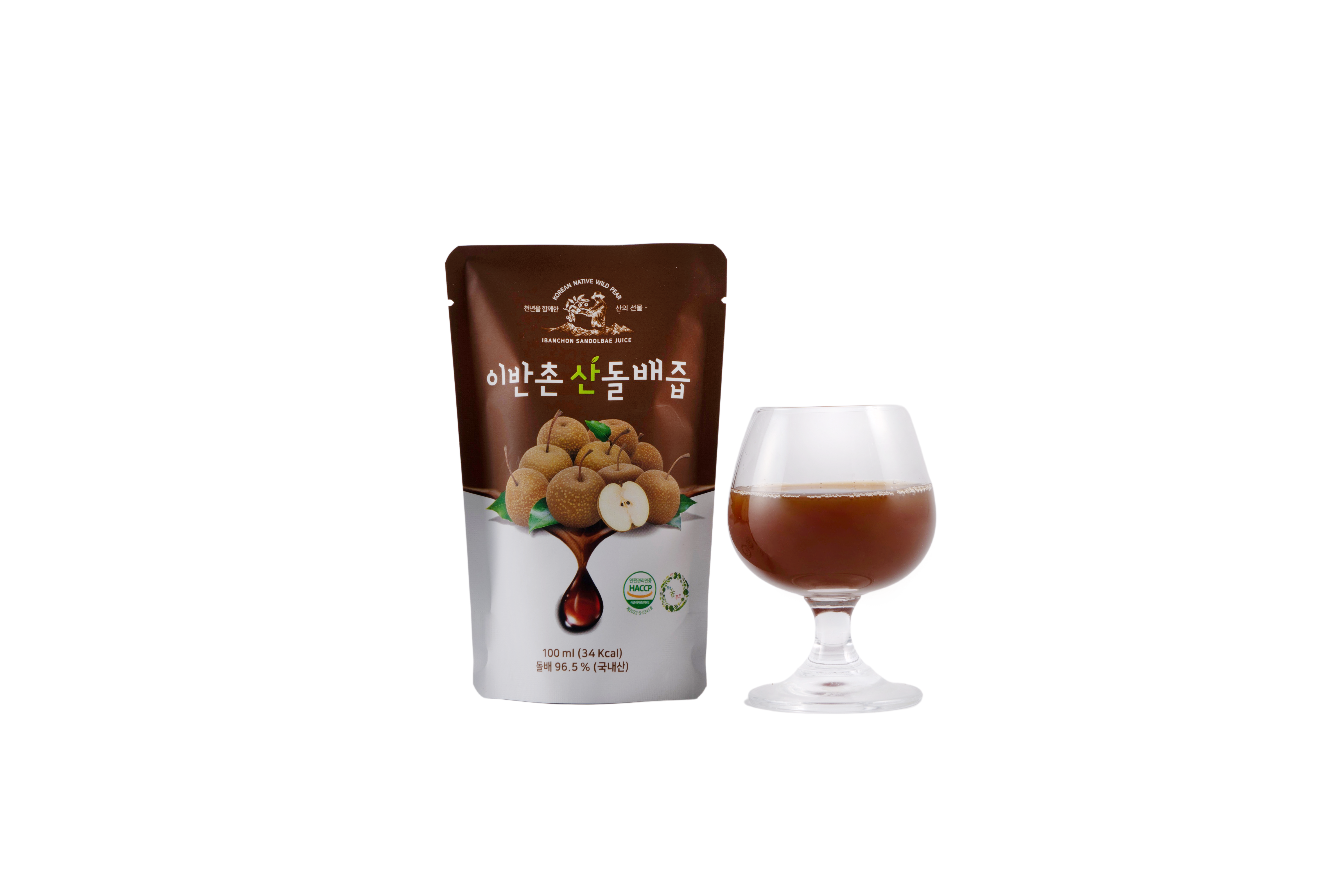 이반촌산돌배즙 100ml 10포, 30포, 50포