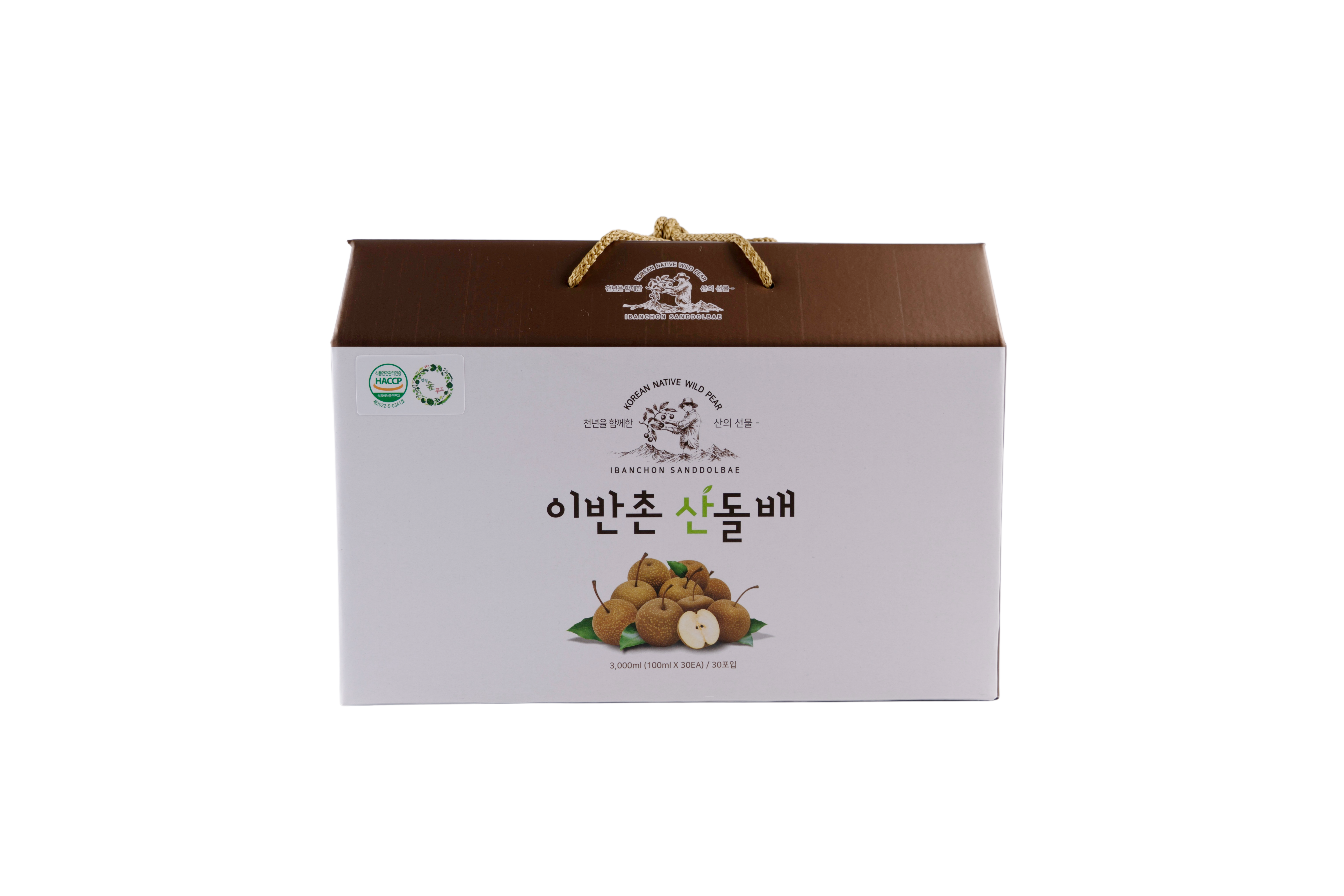 이반촌산돌배즙 100ml 10포, 30포, 50포
