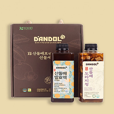 단돌 산돌배발효액 & 산돌배도라지청 2종 선물세트
